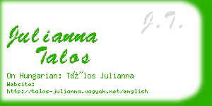 julianna talos business card